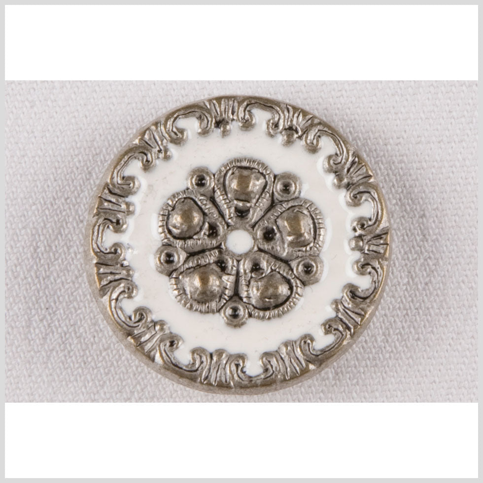 Silver/White Metal Coat Button - 48L/30.5mm Silver/White Metal Coat Button - 48L/30.5mm