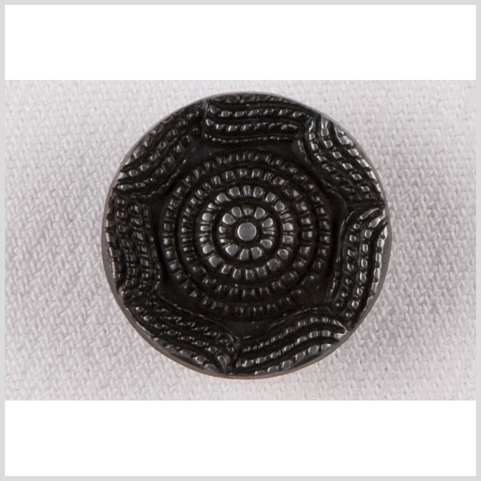 Metal Shank Back Button - 32L/20mm - Gunmetal Rope Rings and Waves Metal Shank Back Button - 32L/20mm - Gunmetal Rope Rings and Waves