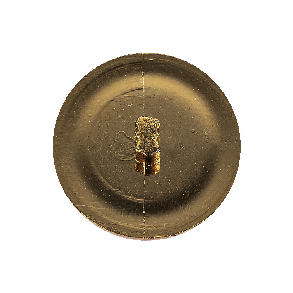 Metallic Gold and Ivory Plastic Shank Back Button - 40L/25.5mm Detail Metallic Gold and Ivory Plastic Shank Back Button - 40L/25.5mm Detail