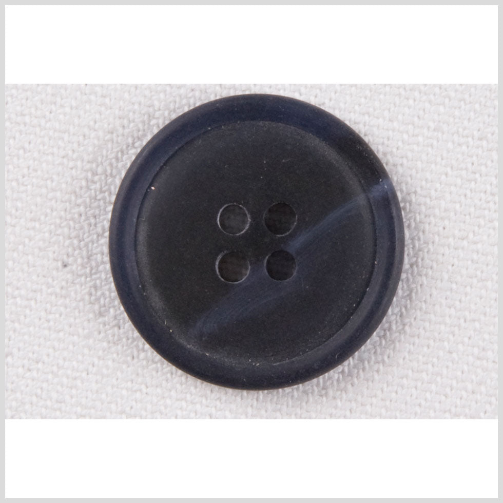 Plastic 4-Hole Button - 28L/18mm - Navy Blue Swirl Narrow Rim Plastic 4-Hole Button - 28L/18mm - Navy Blue Swirl Narrow Rim
