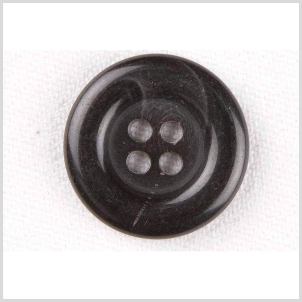 Black Plastic Button - 28L/18mm Black Plastic Button - 28L/18mm
