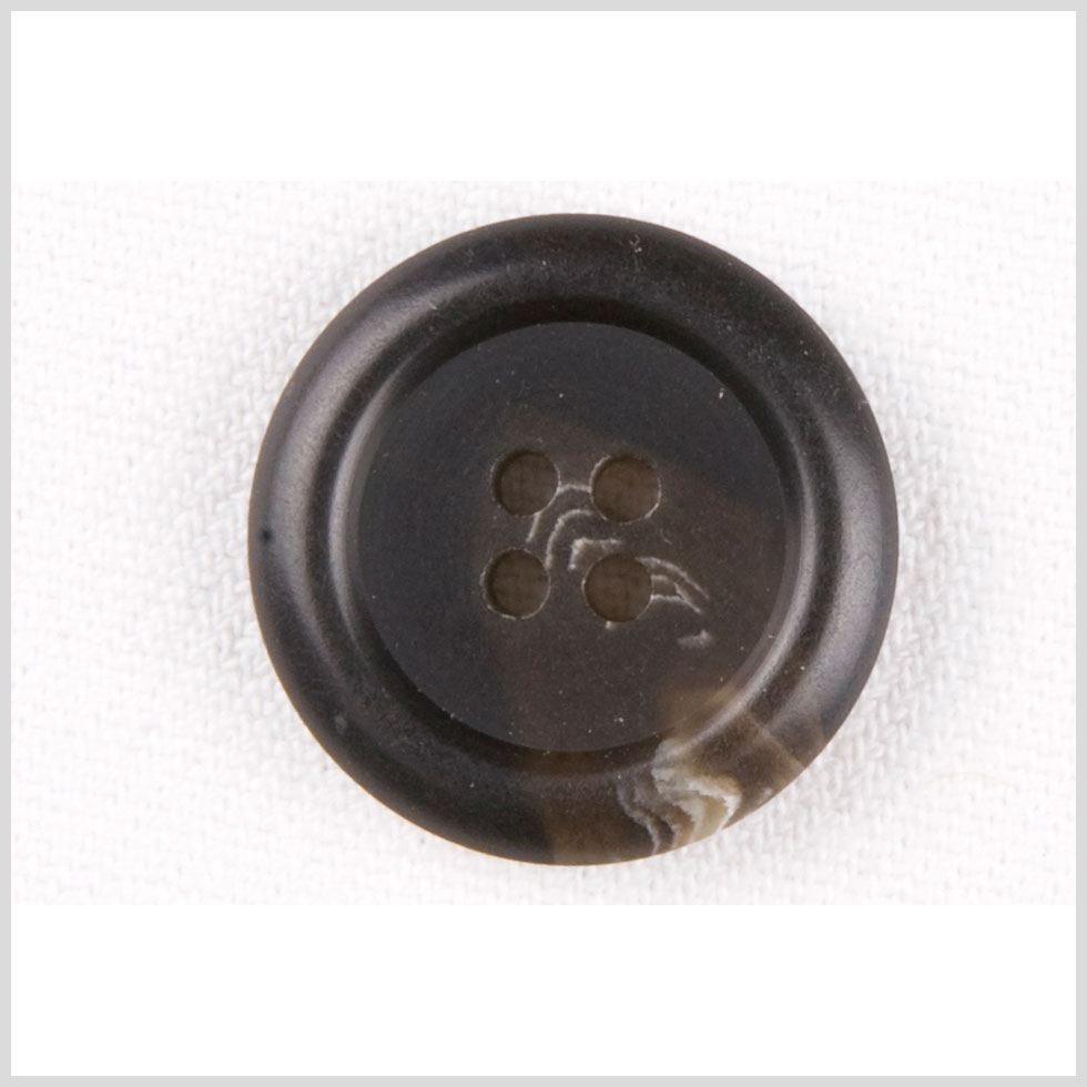 Plastic 4-Hole Button - 34L/21.5mm - Black and Beige Subtle Swirls Plastic 4-Hole Button - 34L/21.5mm - Black and Beige Subtle Swirls