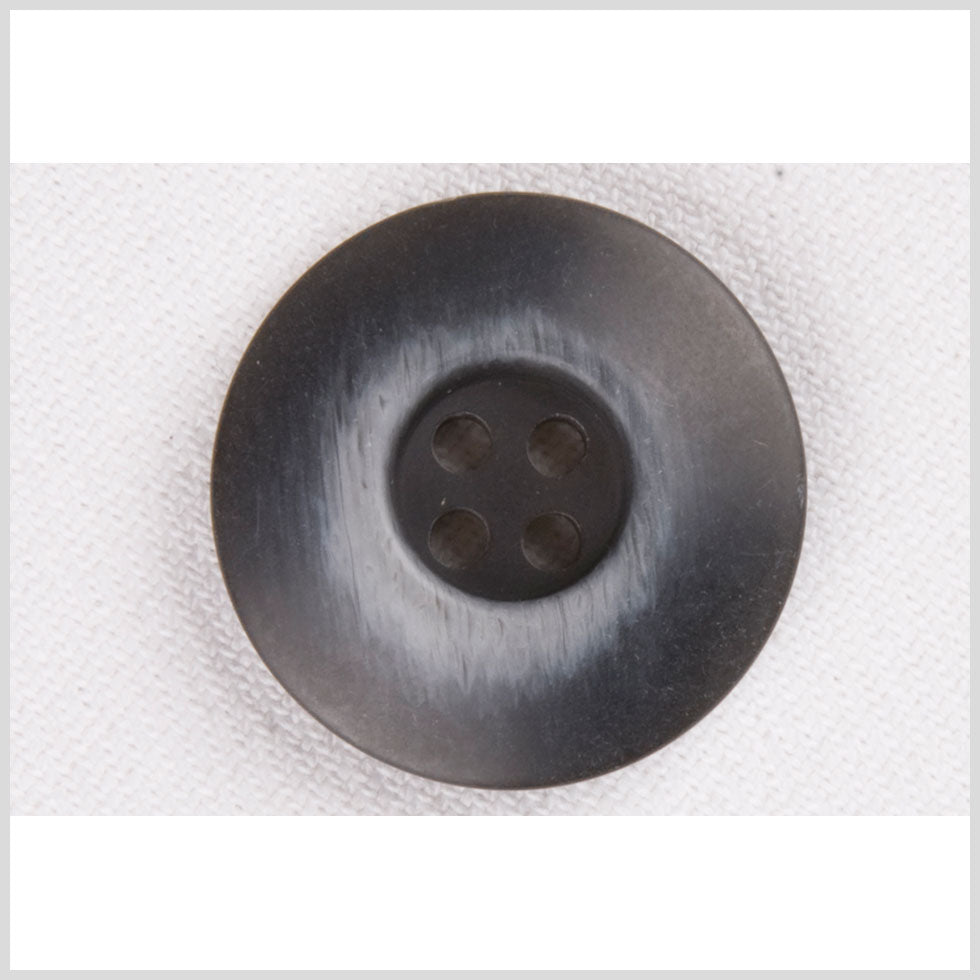 Plastic 4-Hole Button - 40L/25.5mm - Dark Gray and White Mottled Wide Flat Rim Plastic 4-Hole Button - 40L/25.5mm - Dark Gray and White Mottled Wide Flat Rim