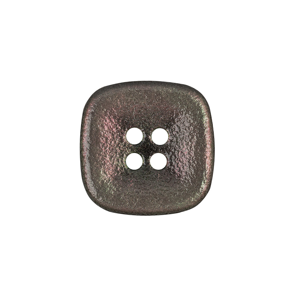 Gray Iridescent 4-Hole Plastic Square Button - 36L/23mm Gray Iridescent 4-Hole Plastic Square Button - 36L/23mm
