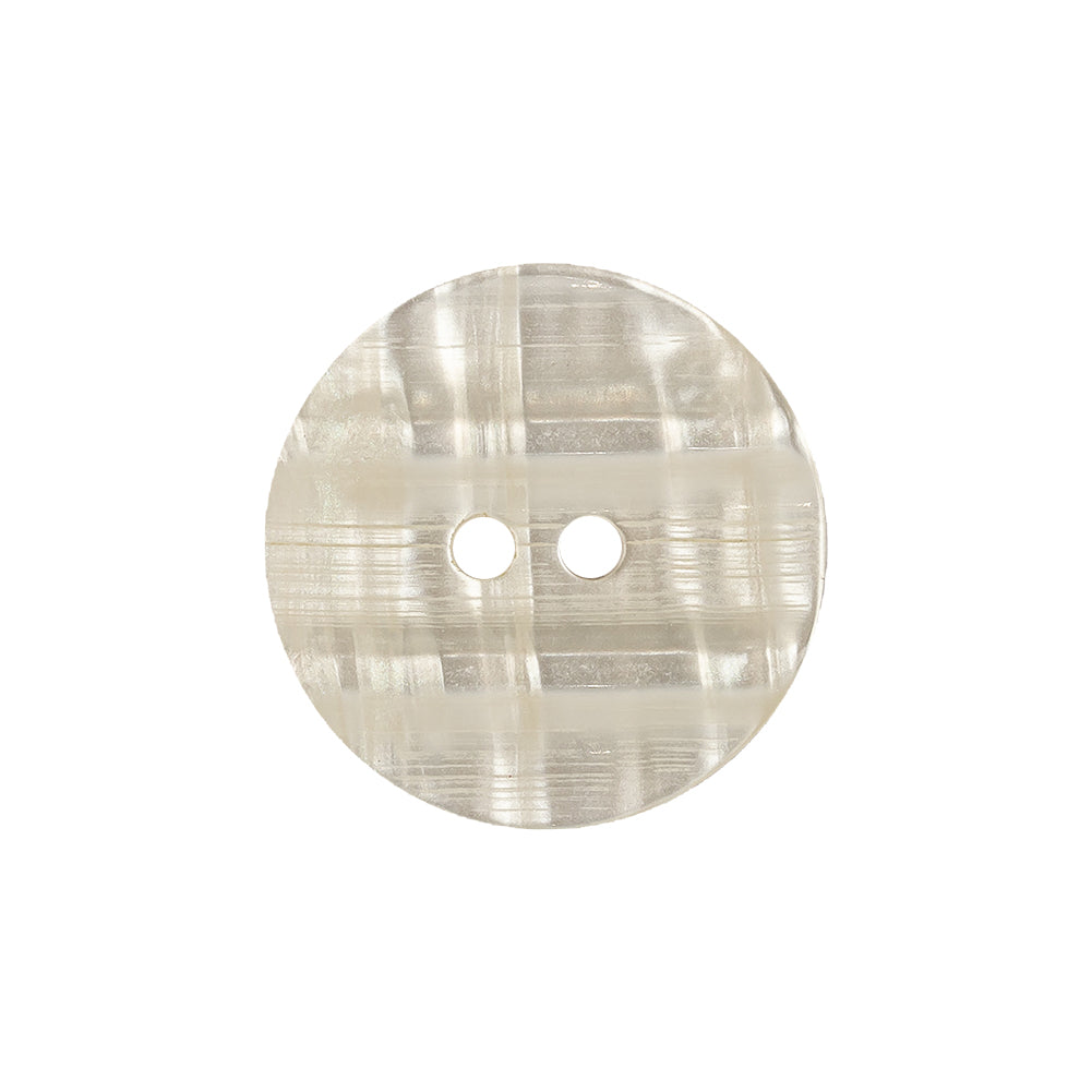 Ivory Iridescent 2-Hole Plastic Button - 34L/21.5mm Ivory Iridescent 2-Hole Plastic Button - 34L/21.5mm