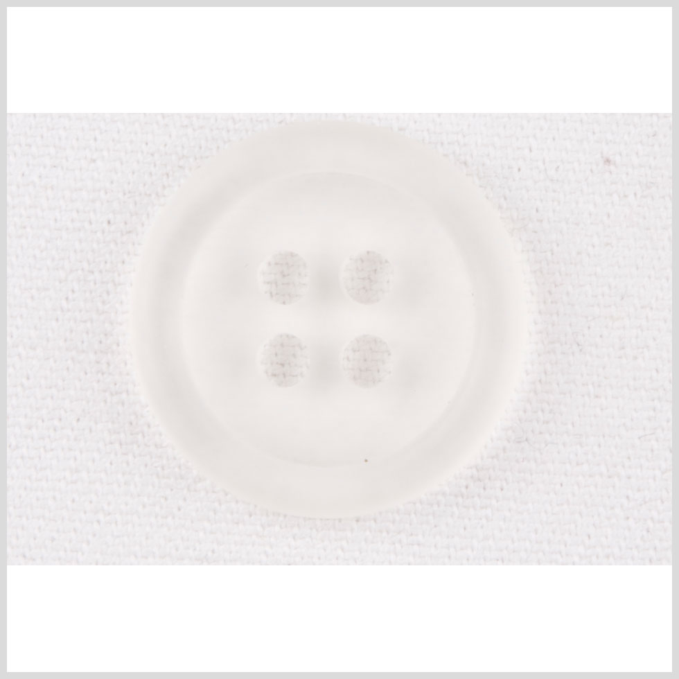 Clear White Plastic Button - 40L/25mm Clear White Plastic Button - 40L/25mm