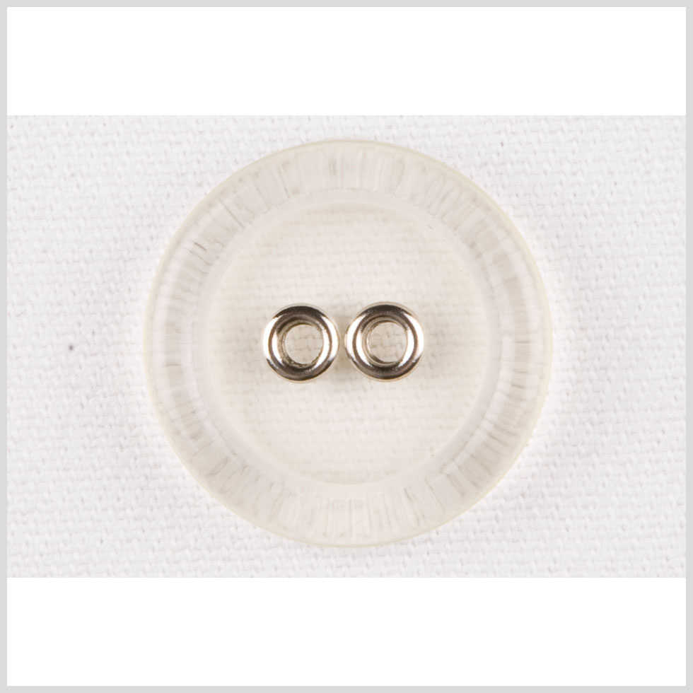 Clear Silver Plastic Button - 40L/25.5mm Clear Silver Plastic Button - 40L/25.5mm