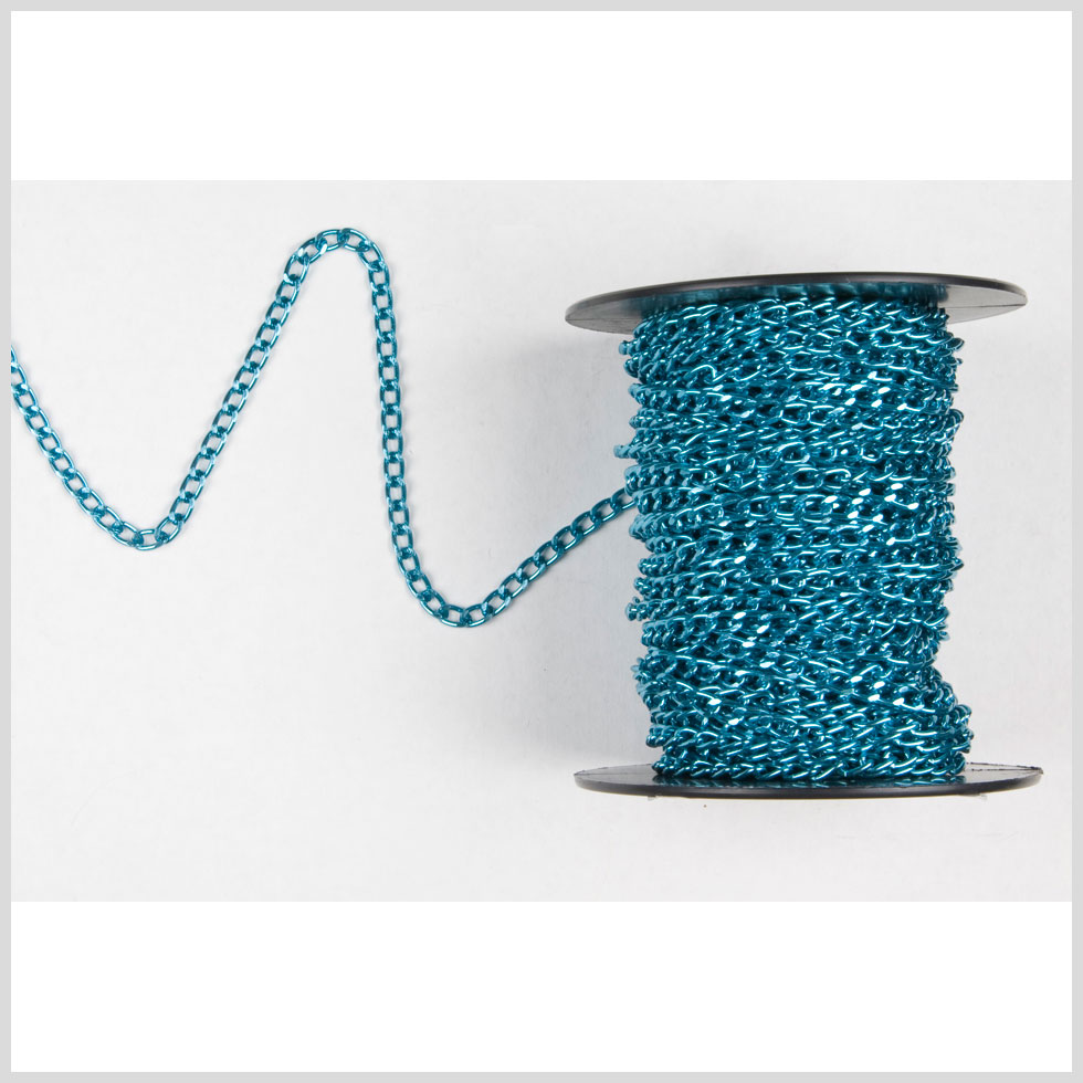 3/16" Blue Aluminum Metal Chain 3/16" Blue Aluminum Metal Chain