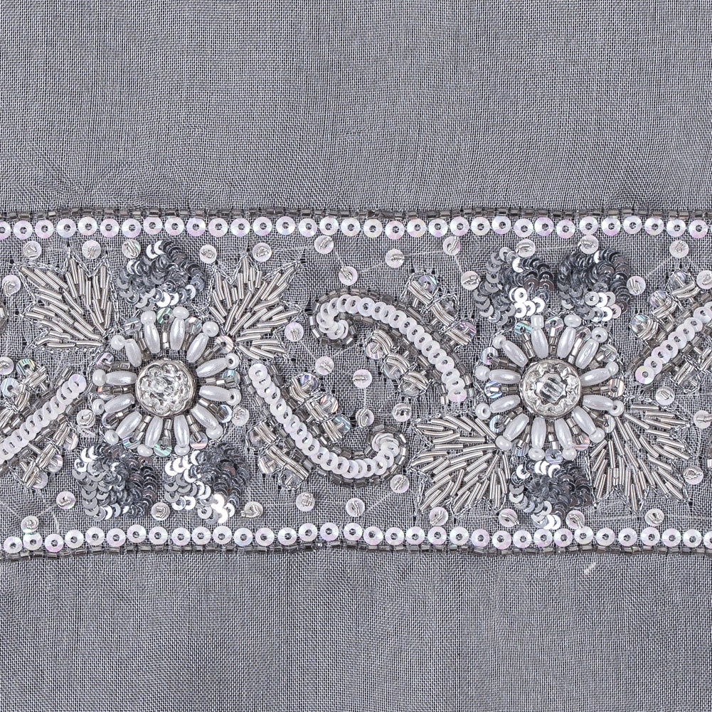 Multi Stone Elaborate Beaded Trim - Detail Multi Stone Elaborate Beaded Trim - Detail