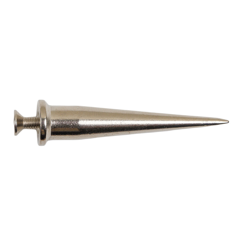 Nickel Thin Cone Spike with Screw - 2.125" Nickel Thin Cone Spike with Screw - 2.125"