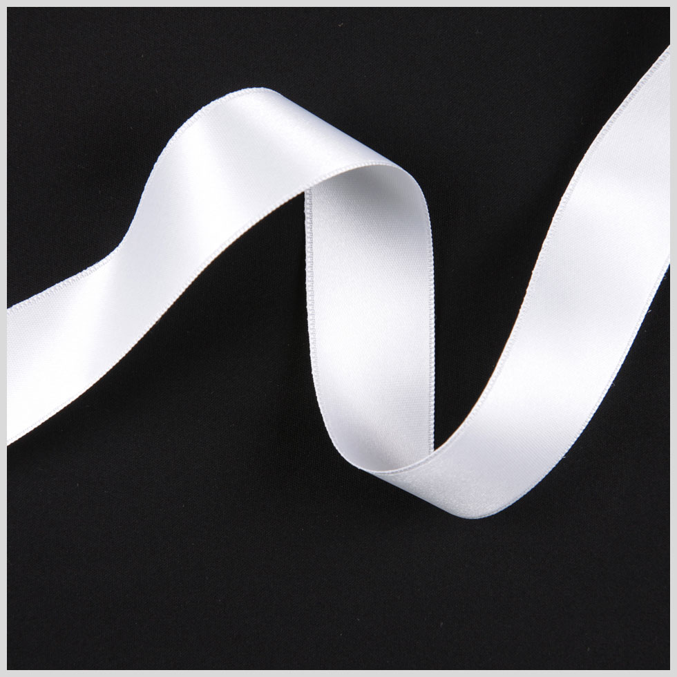 2.5" White Double Face French Satin Ribbon 2.5" White Double Face French Satin Ribbon