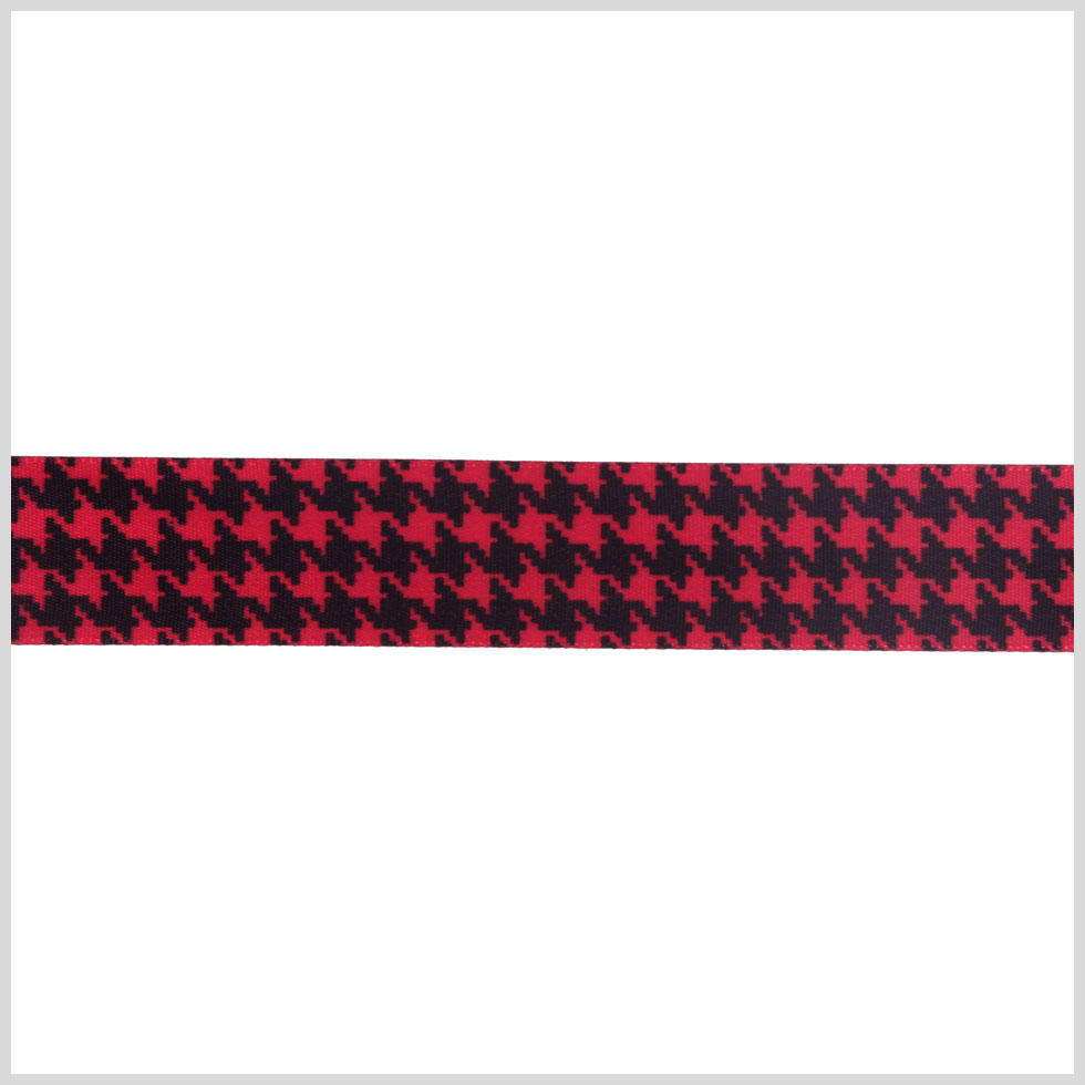 7/8" Red Printed Satin Ribbon 7/8" Red Printed Satin Ribbon