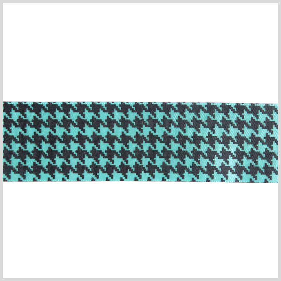 1.5 Exotic Aqua Printed Satin Ribbon 1.5 Exotic Aqua Printed Satin Ribbon