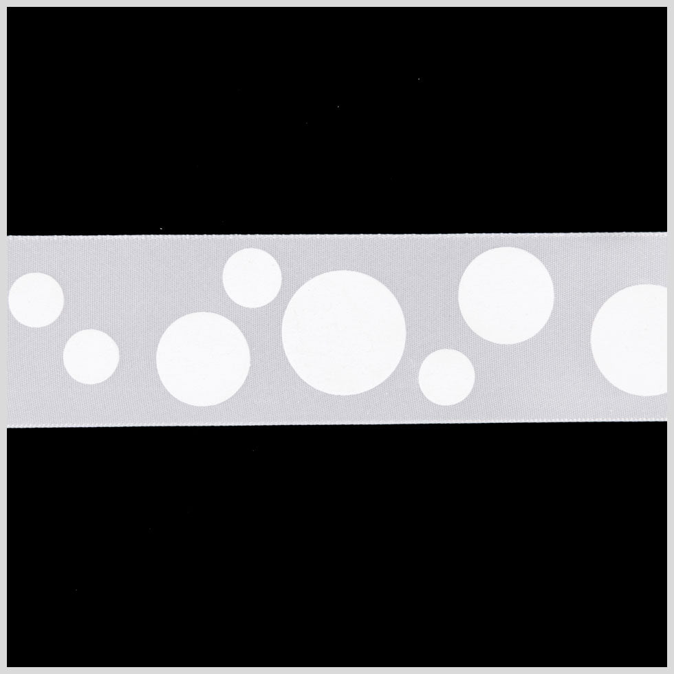 1.5 White Polka Dot Satin Ribbon 1.5 White Polka Dot Satin Ribbon