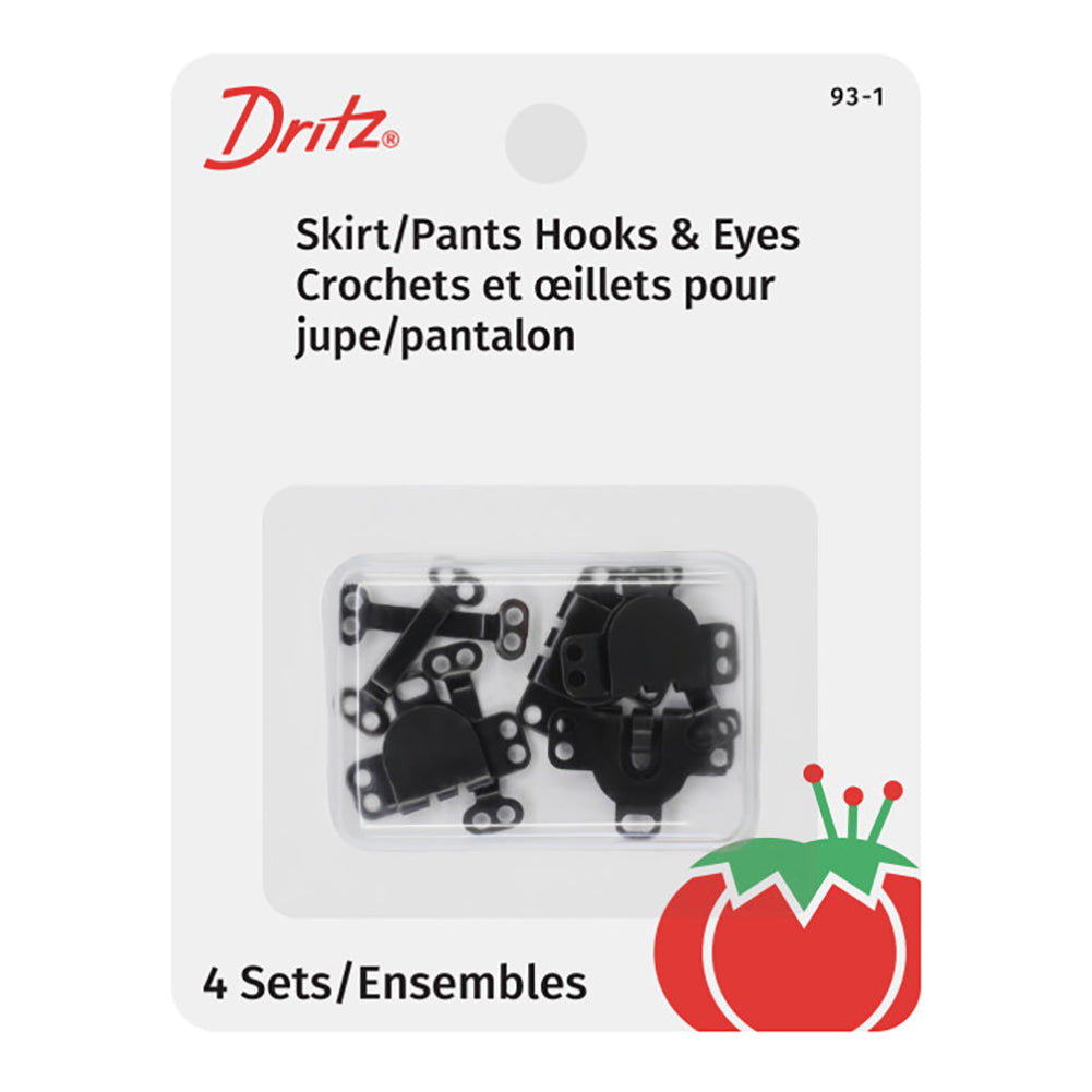 Dritz Wide Hooks & Eyes - Black - 4 Sets Dritz Wide Hooks & Eyes - Black - 4 Sets