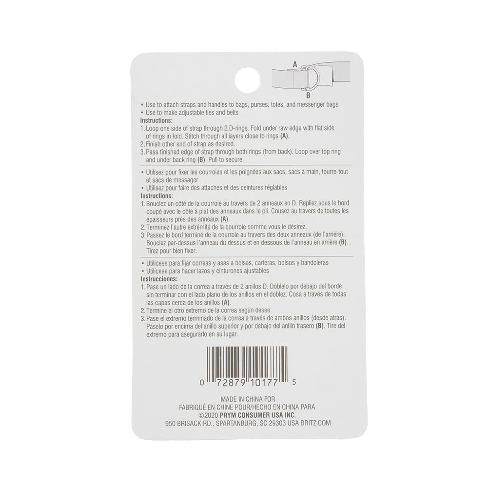Dritz 4pc Gold D-Rings - 1.5" - Full Dritz 4pc Gold D-Rings - 1.5" - Full