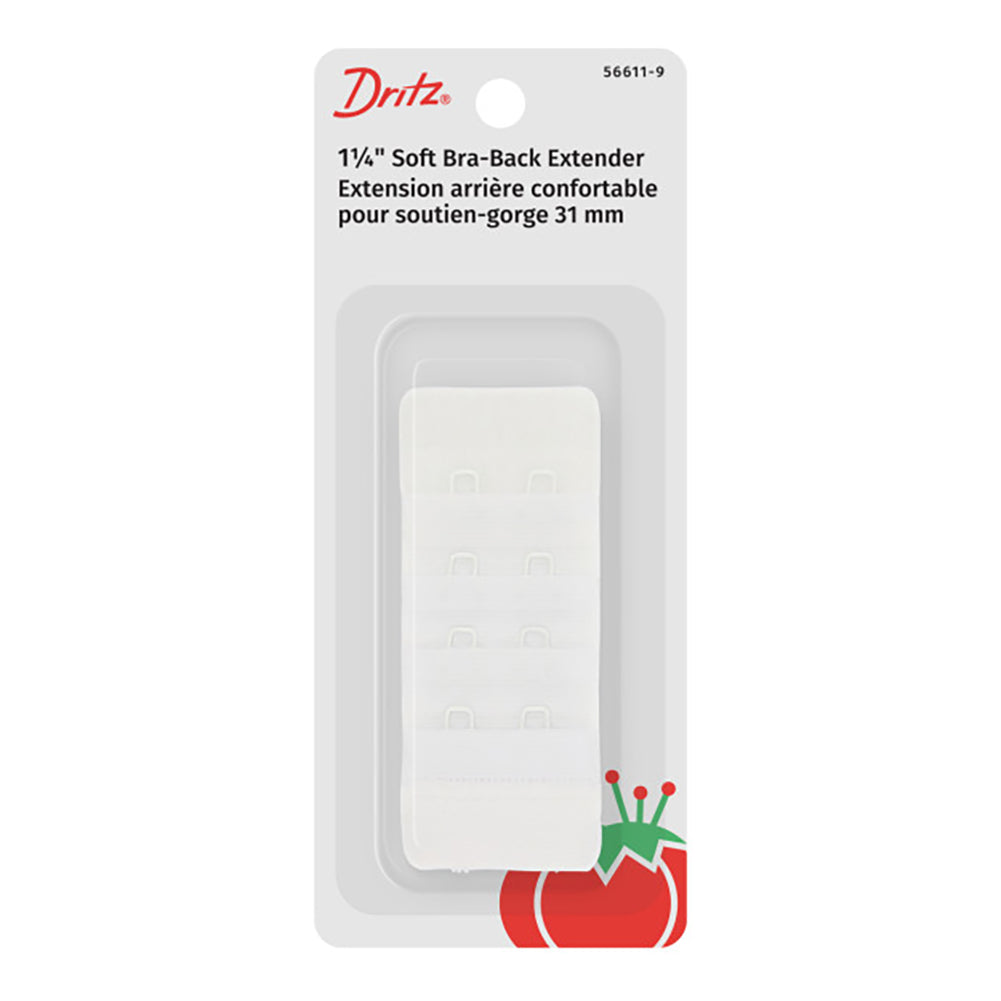 Dritz Soft Bra-Back Extender - White - 1.25" Dritz Soft Bra-Back Extender - White - 1.25"
