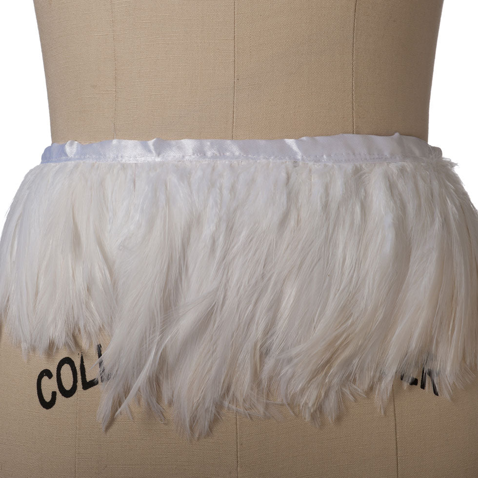 5" White Feather Fringe 5" White Feather Fringe