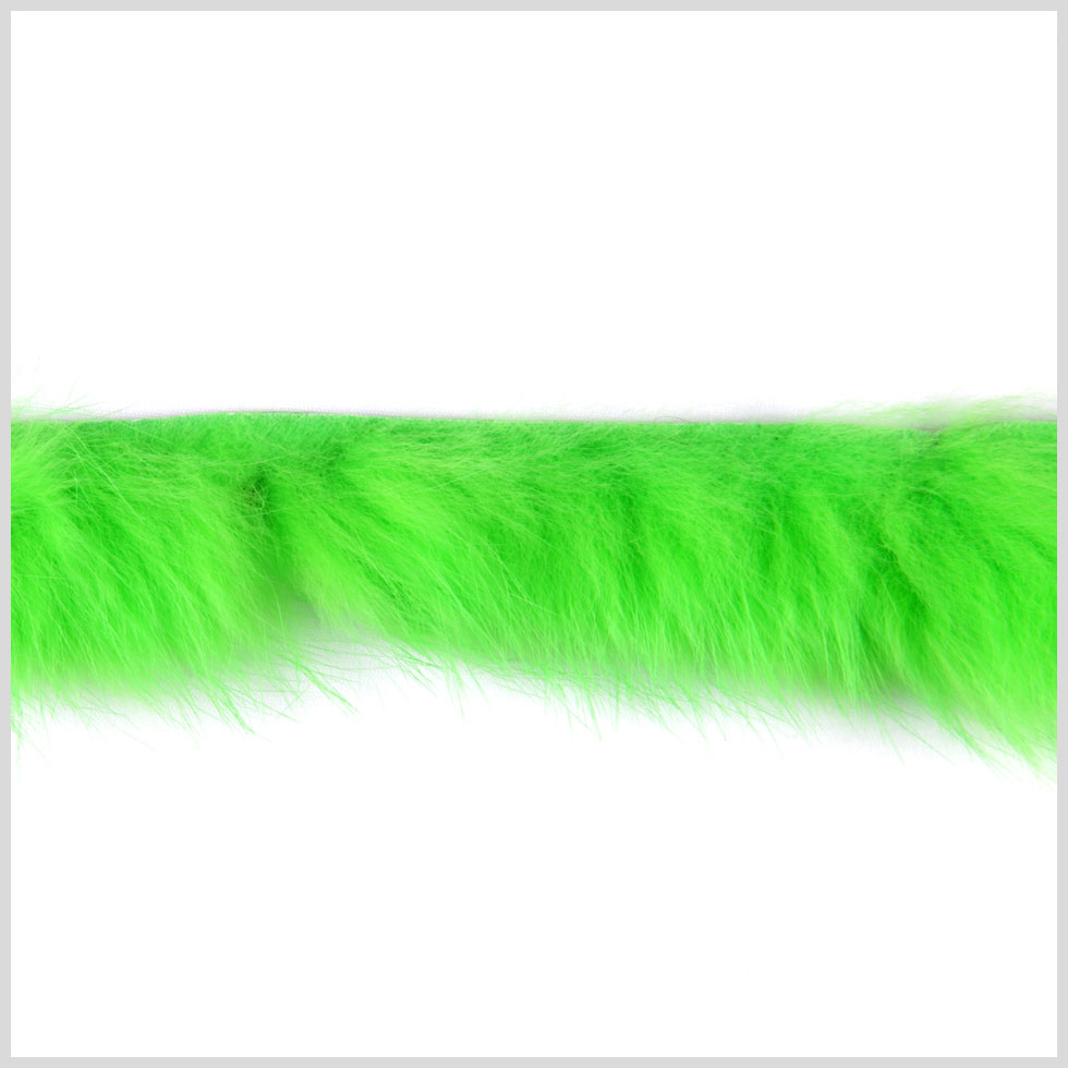 Green Rabbit Fur Trim Green Rabbit Fur Trim