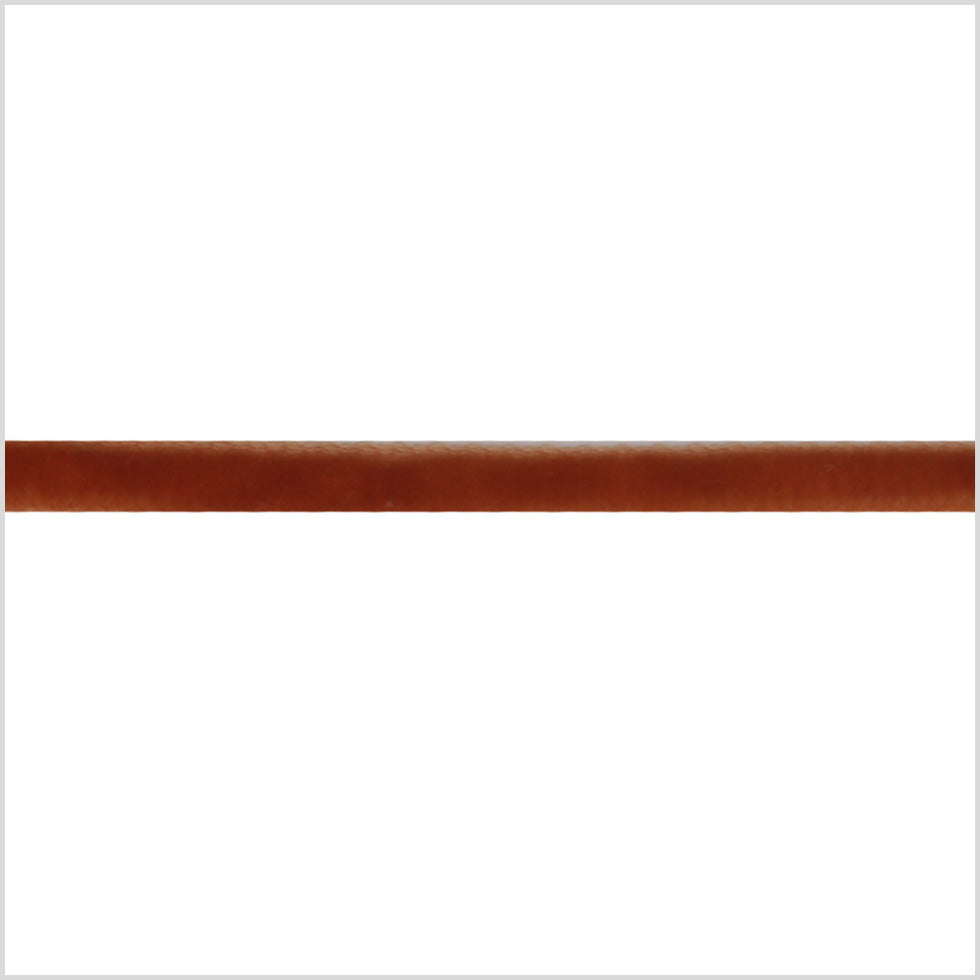Rust Single Face Velvet Ribbon - 0.125 Rust Single Face Velvet Ribbon - 0.125