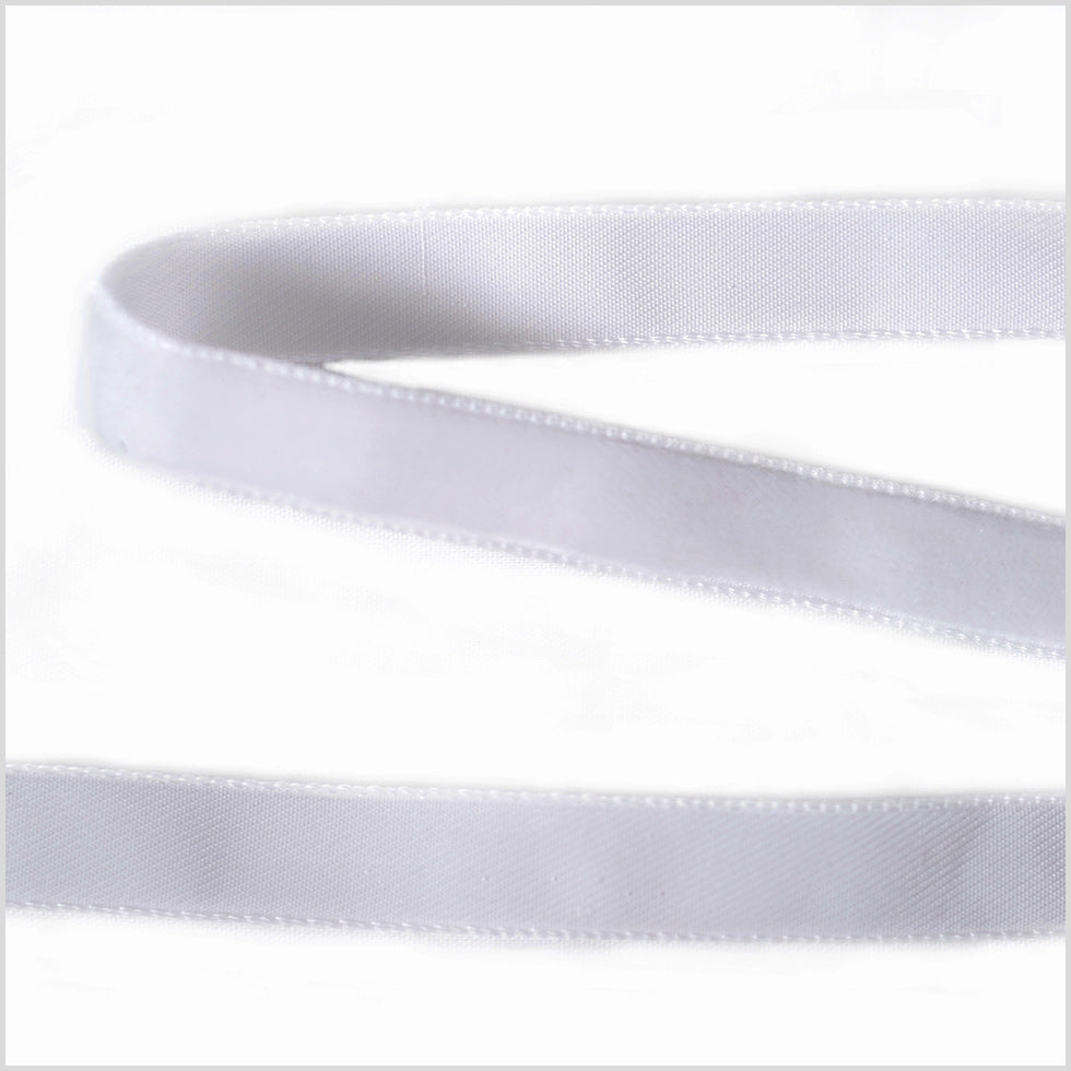 White Single Face Velvet Ribbon - 0.375" White Single Face Velvet Ribbon - 0.375"