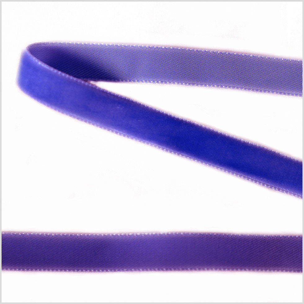 Purple Single Face Velvet Ribbon - 0.375 Purple Single Face Velvet Ribbon - 0.375