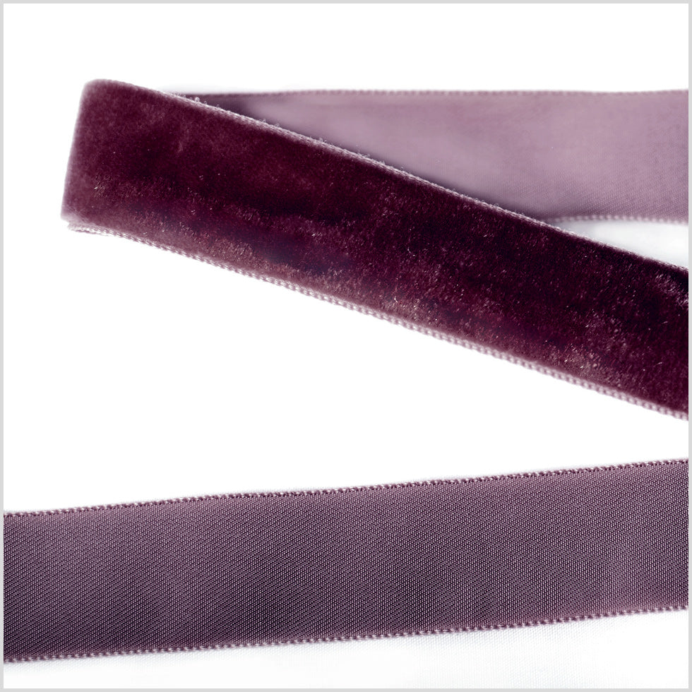 Wine Single Face Velvet Ribbon - 0.875 Wine Single Face Velvet Ribbon - 0.875