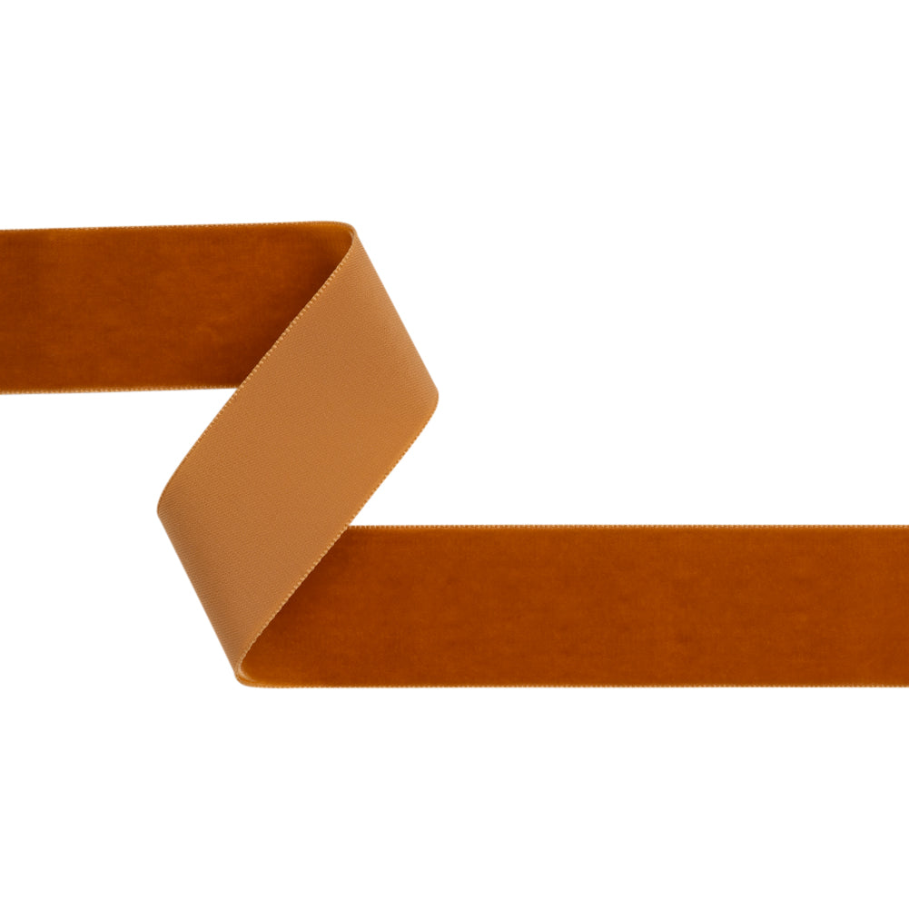 Single Faced Velvet Ribbon Made in Italy - 1.5" - Rust - Sabine Collection Single Faced Velvet Ribbon Made in Italy - 1.5" - Rust - Sabine Collection