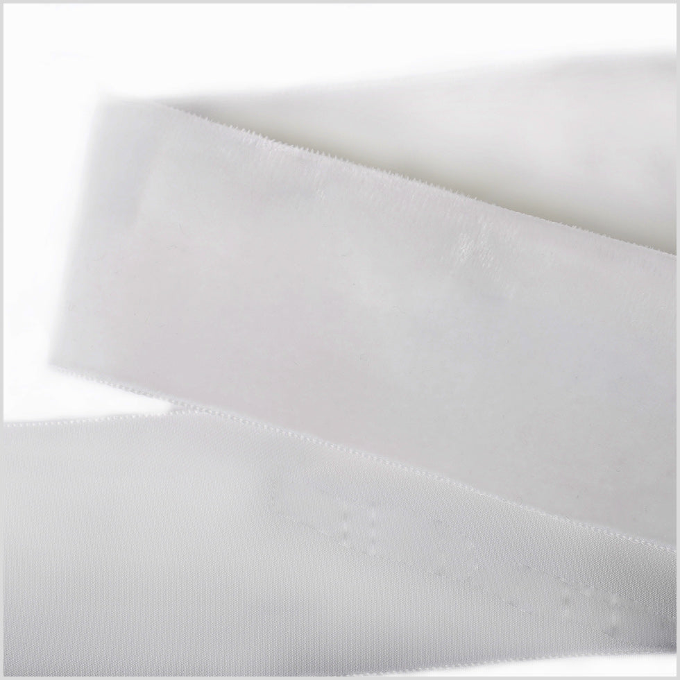 White Single Face Velvet Ribbon - 2" White Single Face Velvet Ribbon - 2"