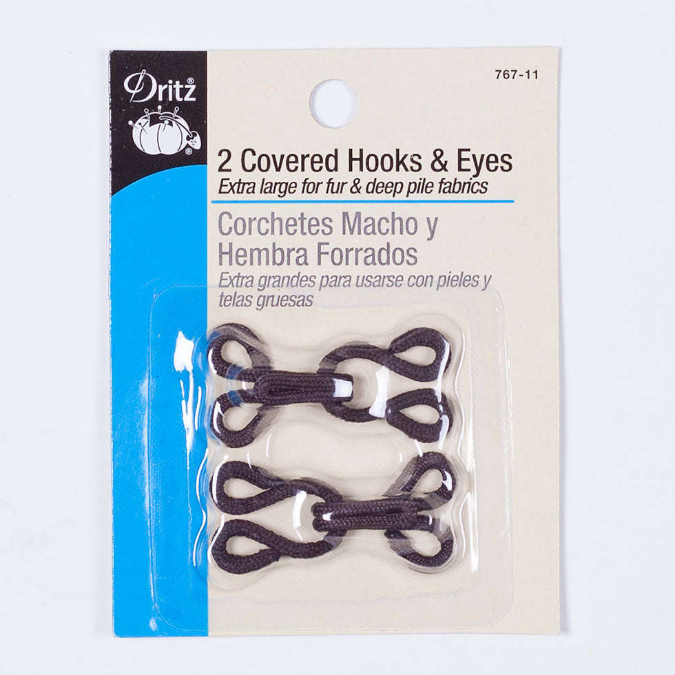 Dritz Brown Covered Hook & Eyes - 2 Ct Dritz Brown Covered Hook & Eyes - 2 Ct
