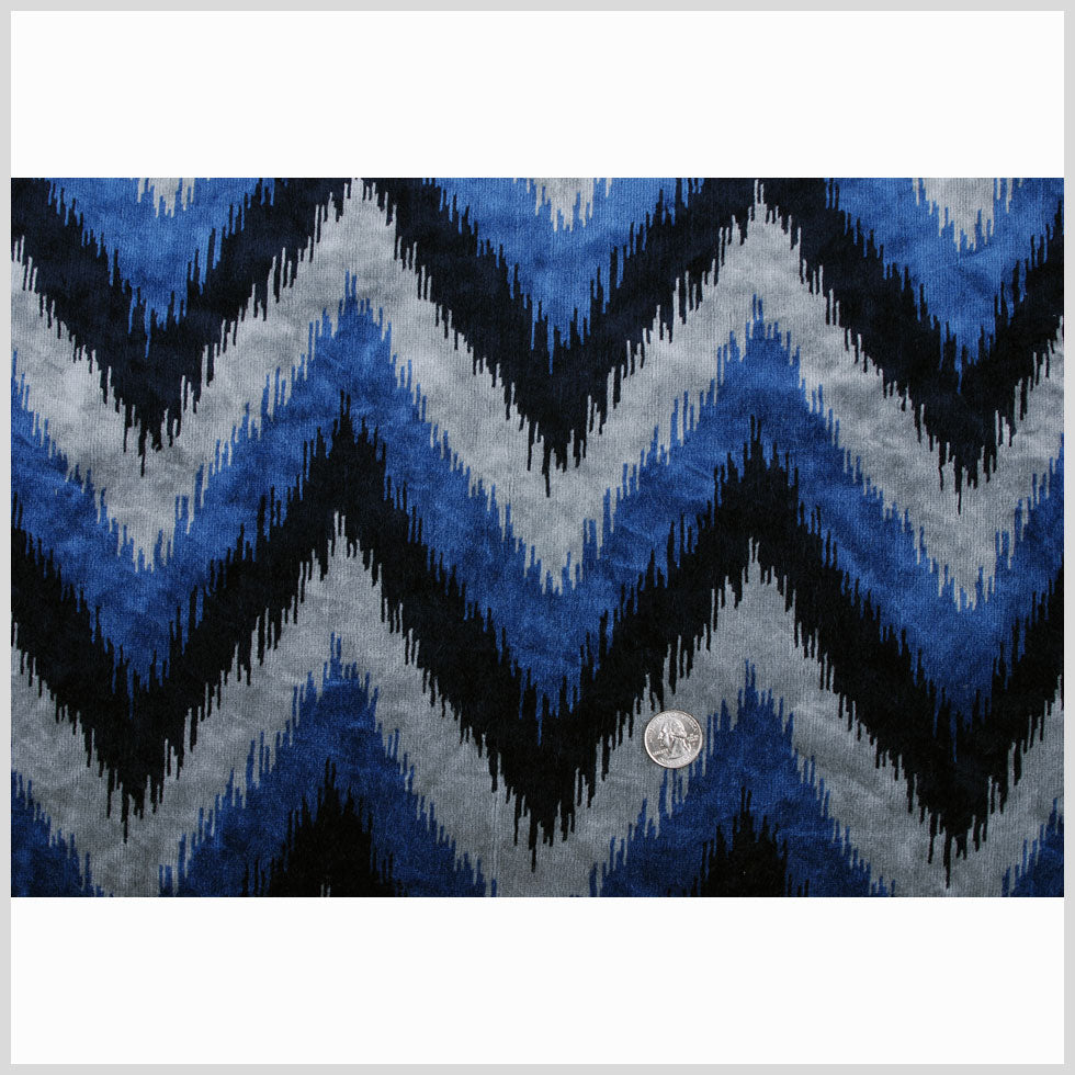 Blue Ikat Velvet Full Blue Ikat Velvet Full