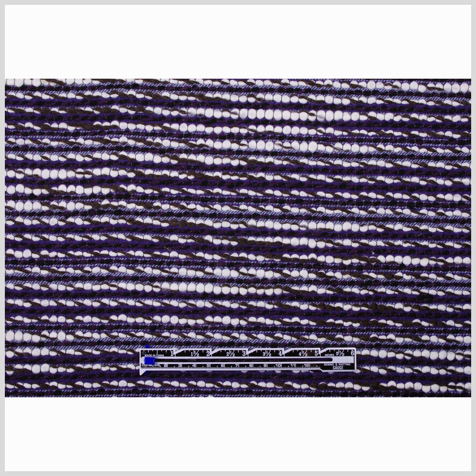 Italian Purple Striped Virgin Wool Full Italian Purple Striped Virgin Wool Full