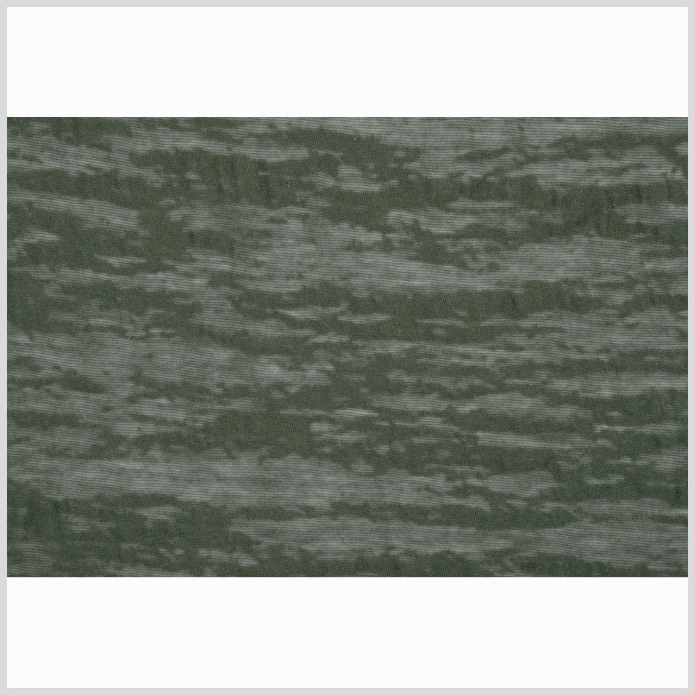 Dark Olive Cotton-Polyester Burnout Jersey - Full Dark Olive Cotton-Polyester Burnout Jersey - Full