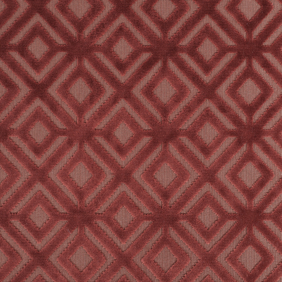 Rust Geometric Cut Velvet Rust Geometric Cut Velvet