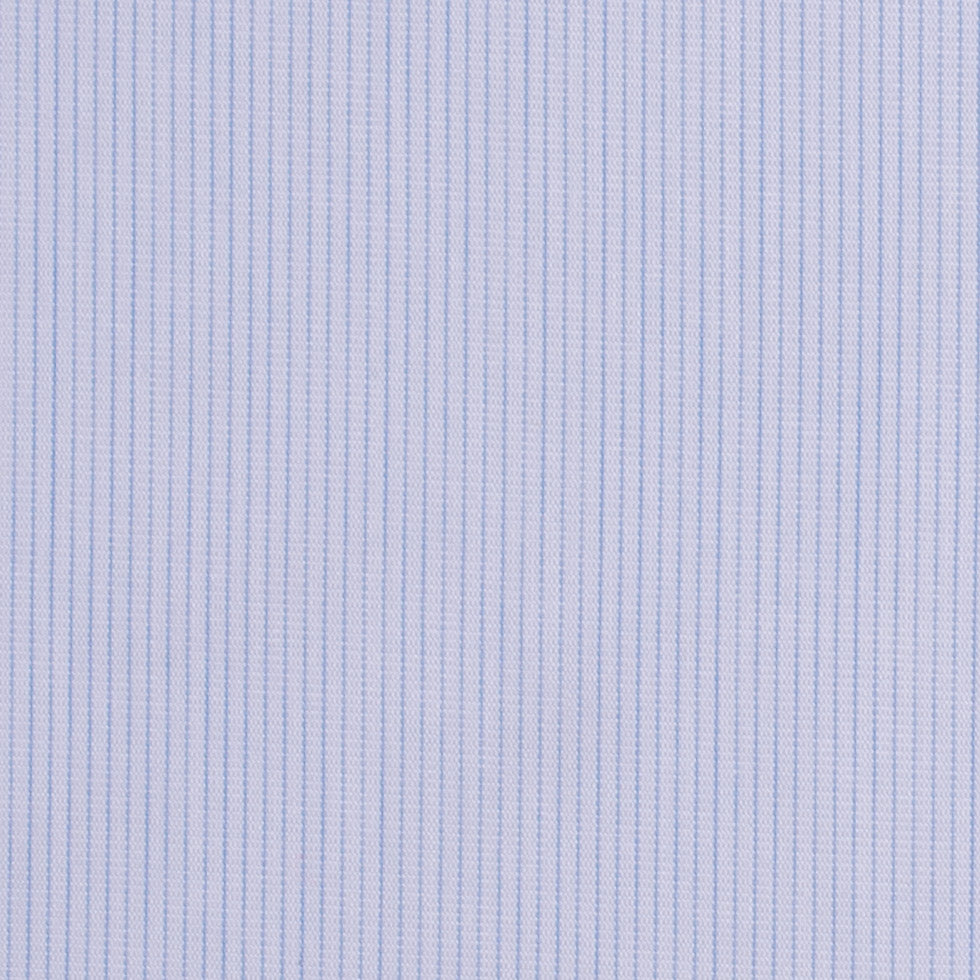 Blue Pinstripe 100% Cotton Shirting - Detail Blue Pinstripe 100% Cotton Shirting - Detail