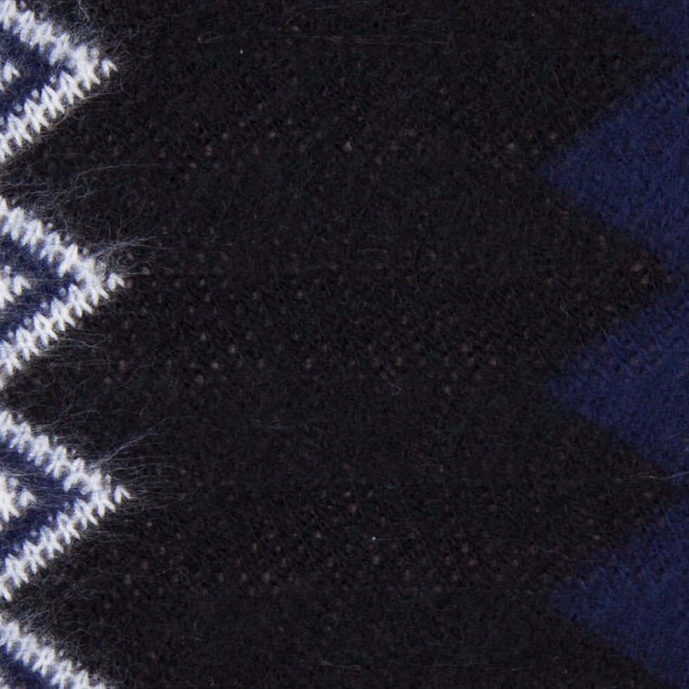 Navy, Black and Gray Big Zig Zags Soft Sweater Knit - Detail Navy, Black and Gray Big Zig Zags Soft Sweater Knit - Detail