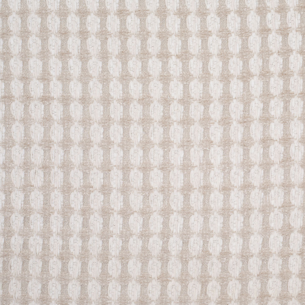 Bright White and Birch Checkered Cotton-Acrylic Boucle Bright White and Birch Checkered Cotton-Acrylic Boucle