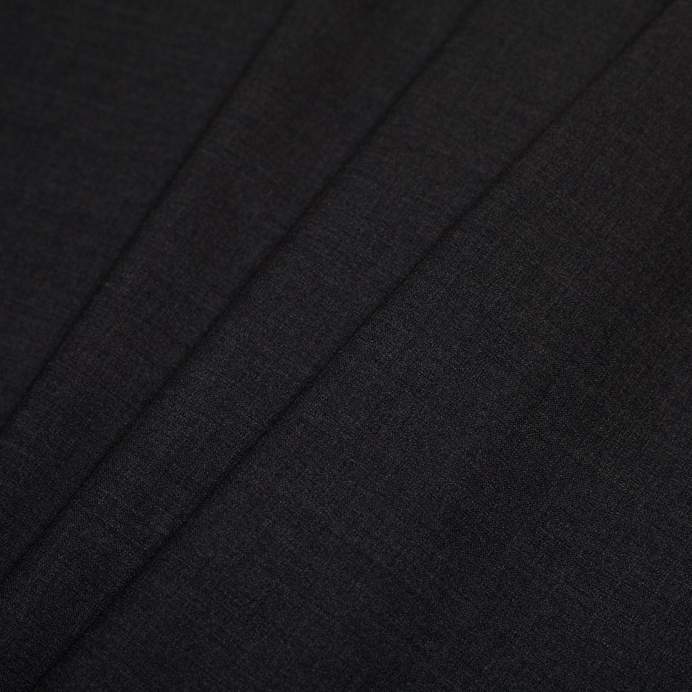 Italian Dark Gray Wool-Spandex Suiting - Folded Italian Dark Gray Wool-Spandex Suiting - Folded