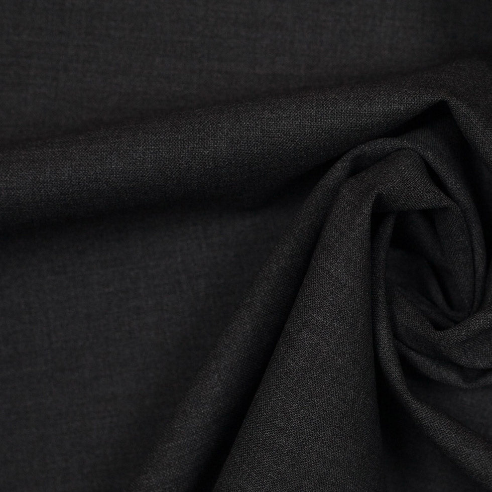 Italian Dark Gray Wool-Spandex Suiting Italian Dark Gray Wool-Spandex Suiting