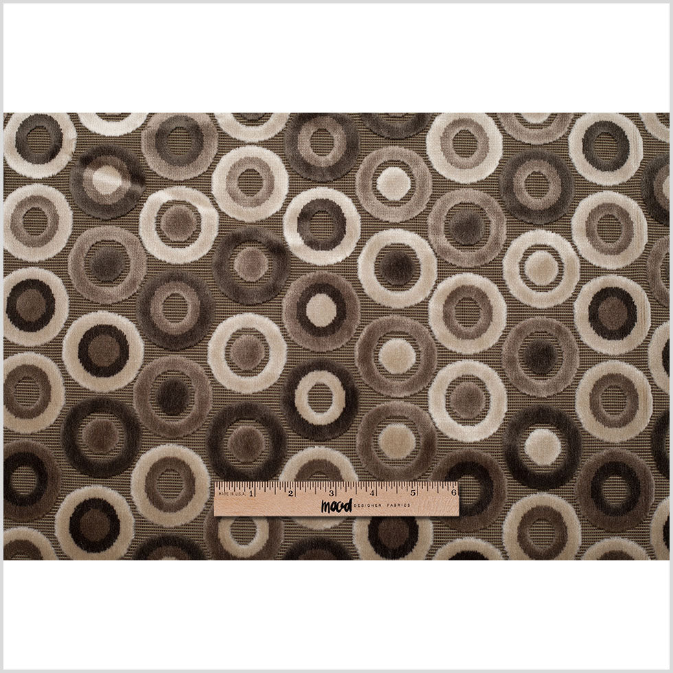 Gray/Beige Geometric Velvet Full Gray/Beige Geometric Velvet Full