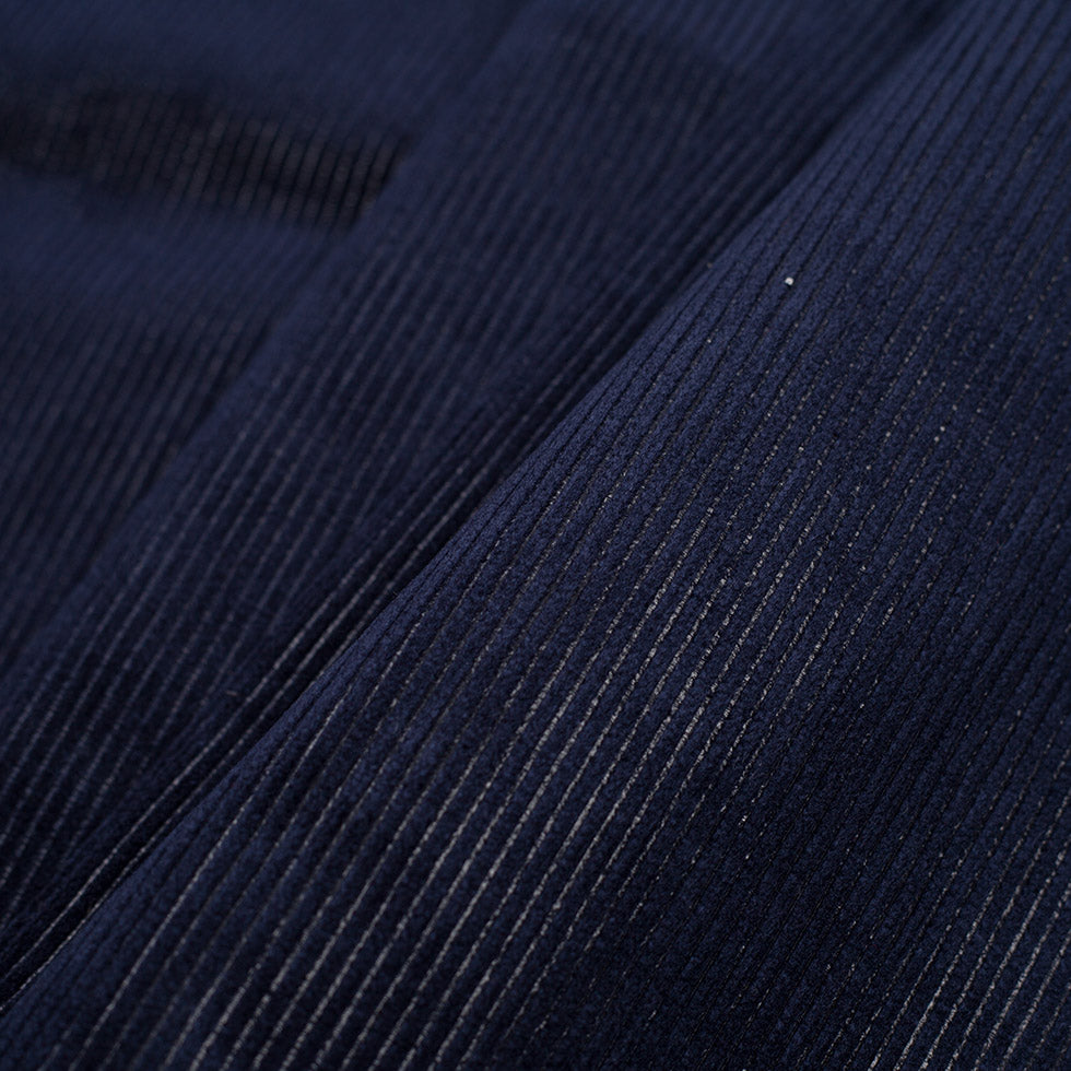 Navy Ribbed Velvet Folded Navy Ribbed Velvet Folded