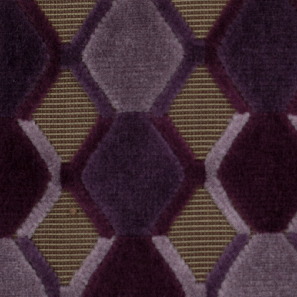 Turkish Purple Geometric Velvet - Detail Turkish Purple Geometric Velvet - Detail