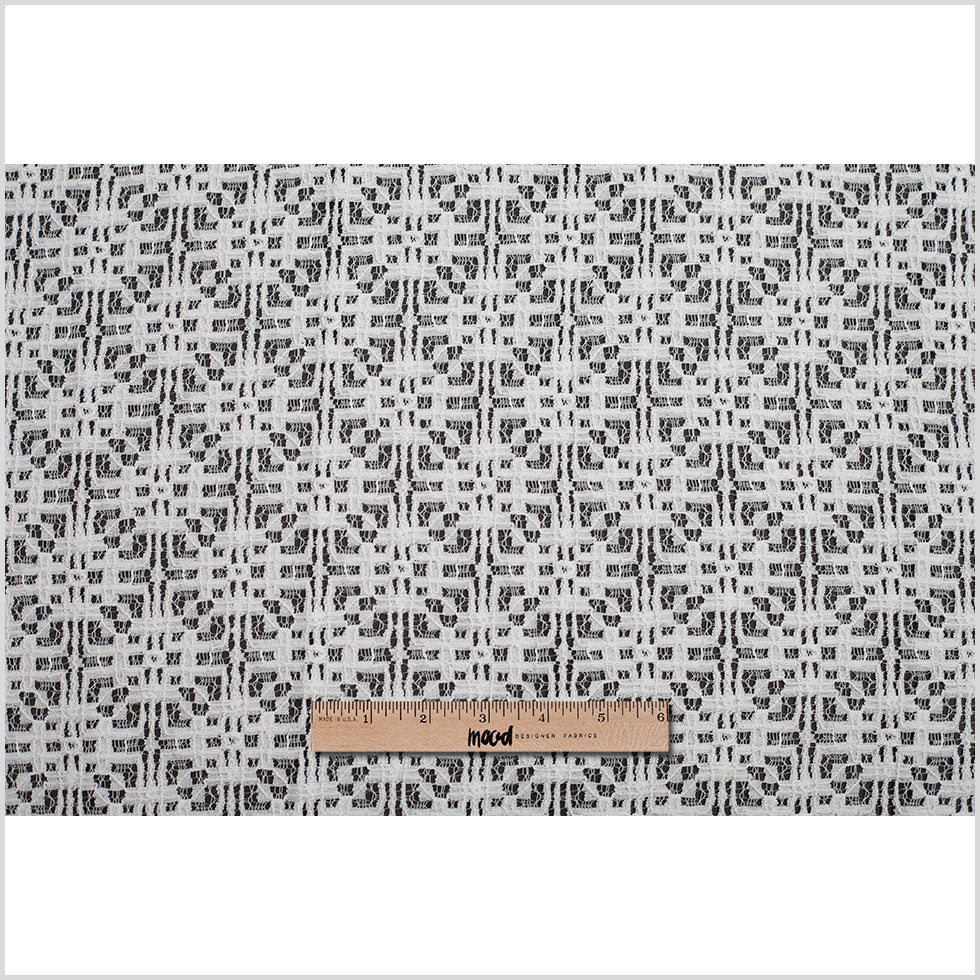 White Geometric Cotton-Nylon Lace Full White Geometric Cotton-Nylon Lace Full