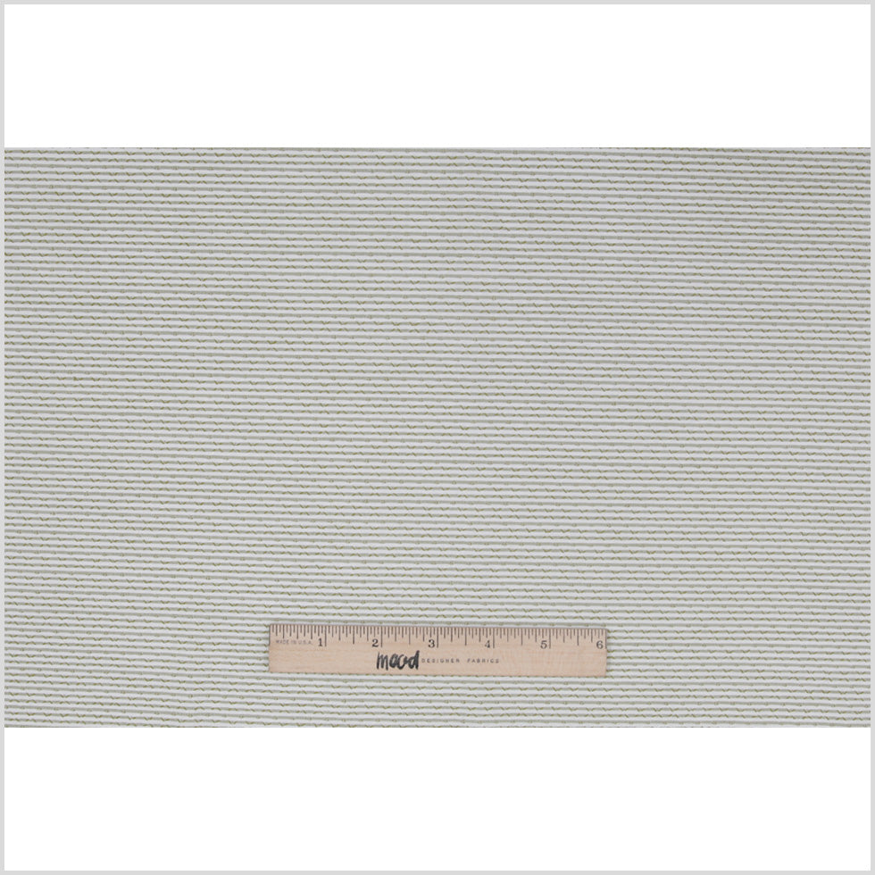 Italian White/Tarrgon Stretch Cotton Blended Brocade - Full Italian White/Tarrgon Stretch Cotton Blended Brocade - Full