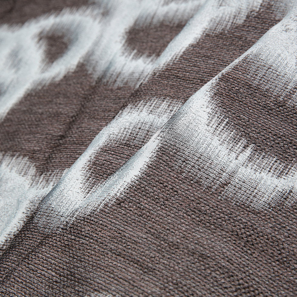 Blue Geometric Ikat Bubbles Polyester Woven - Folded Blue Geometric Ikat Bubbles Polyester Woven - Folded