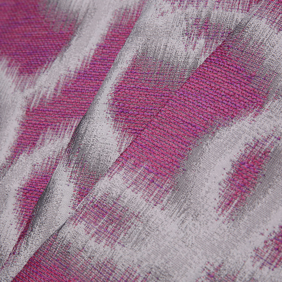 Fuchsia Geometric Ikat Bubbles Polyester Woven Folded Fuchsia Geometric Ikat Bubbles Polyester Woven Folded