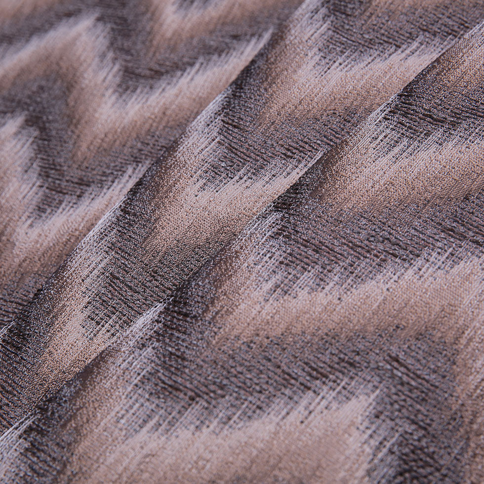 Brown Zig-Zag Geometric Polyester Woven - Folded Brown Zig-Zag Geometric Polyester Woven - Folded