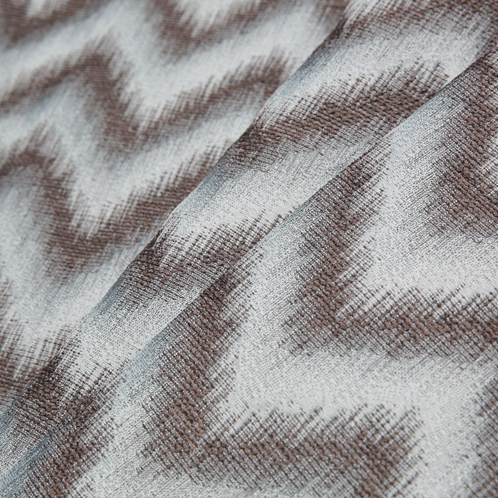 Blue Zig-Zag Geometric Polyester Woven Folded Blue Zig-Zag Geometric Polyester Woven Folded