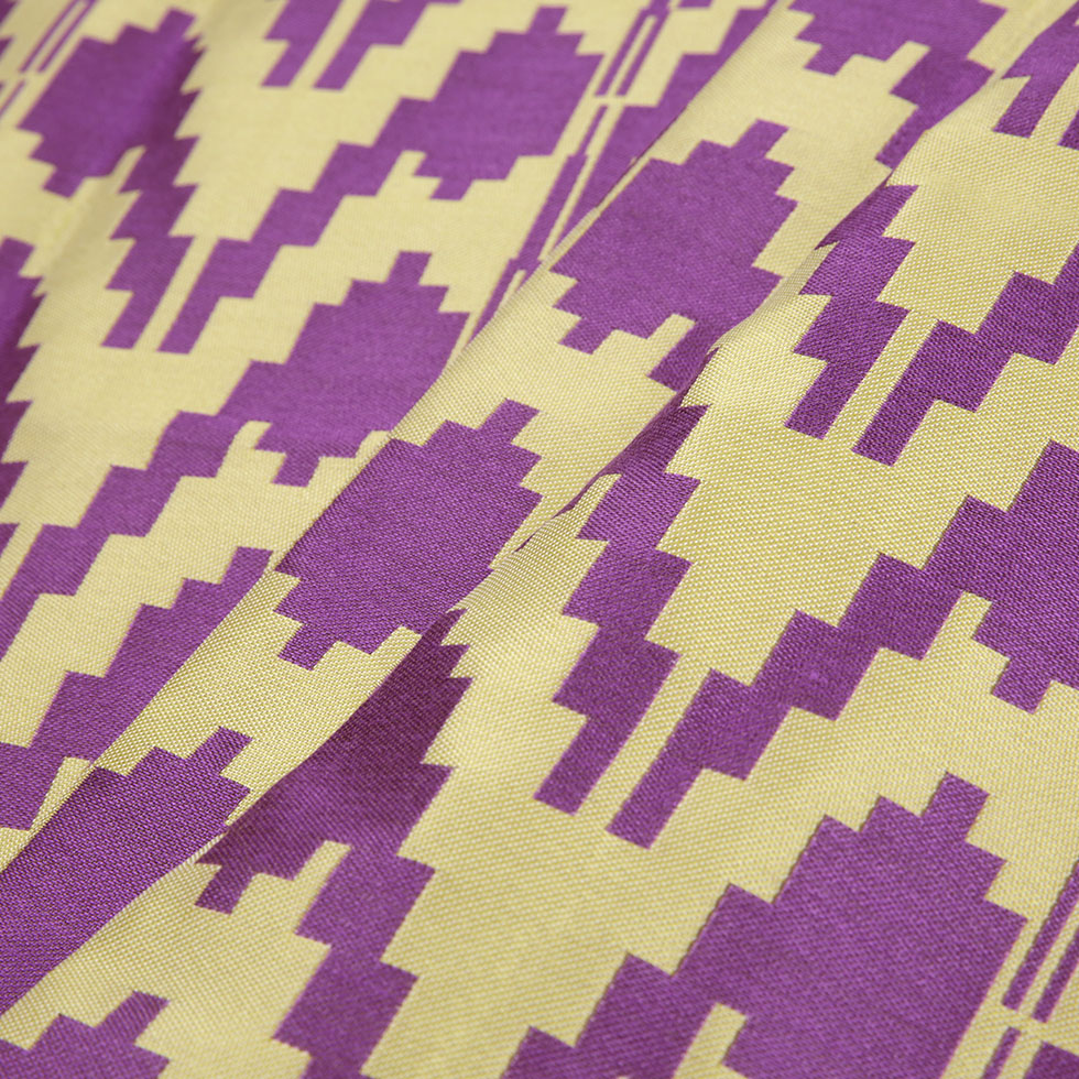 Purple Geometric Polyester Brocade Folded Purple Geometric Polyester Brocade Folded