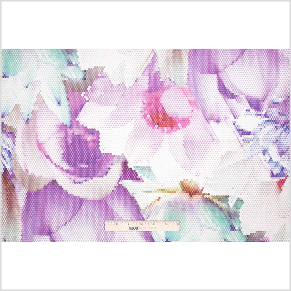 Spring Pixelated Floral Upholstery Velvet Full Spring Pixelated Floral Upholstery Velvet Full